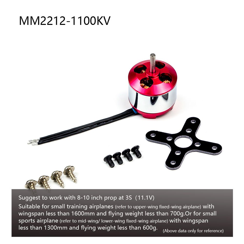 Brushless Motor AEORC MM2212 A28M 1100kv 3s for RC Airplane